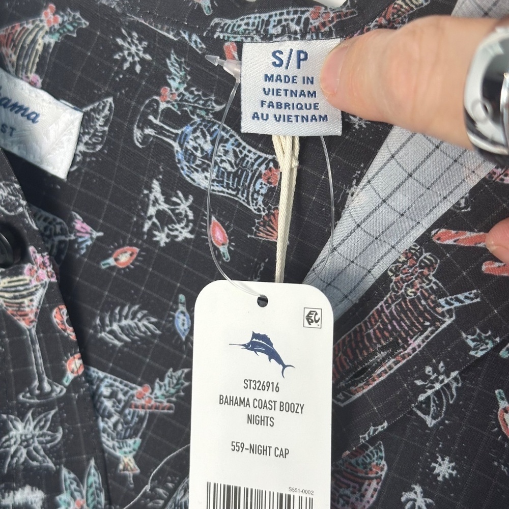 Tommy Bahama Men's Bahama Coast Boozy Nights IslandZone Shirt Small NWT - Picture 6 of 7
